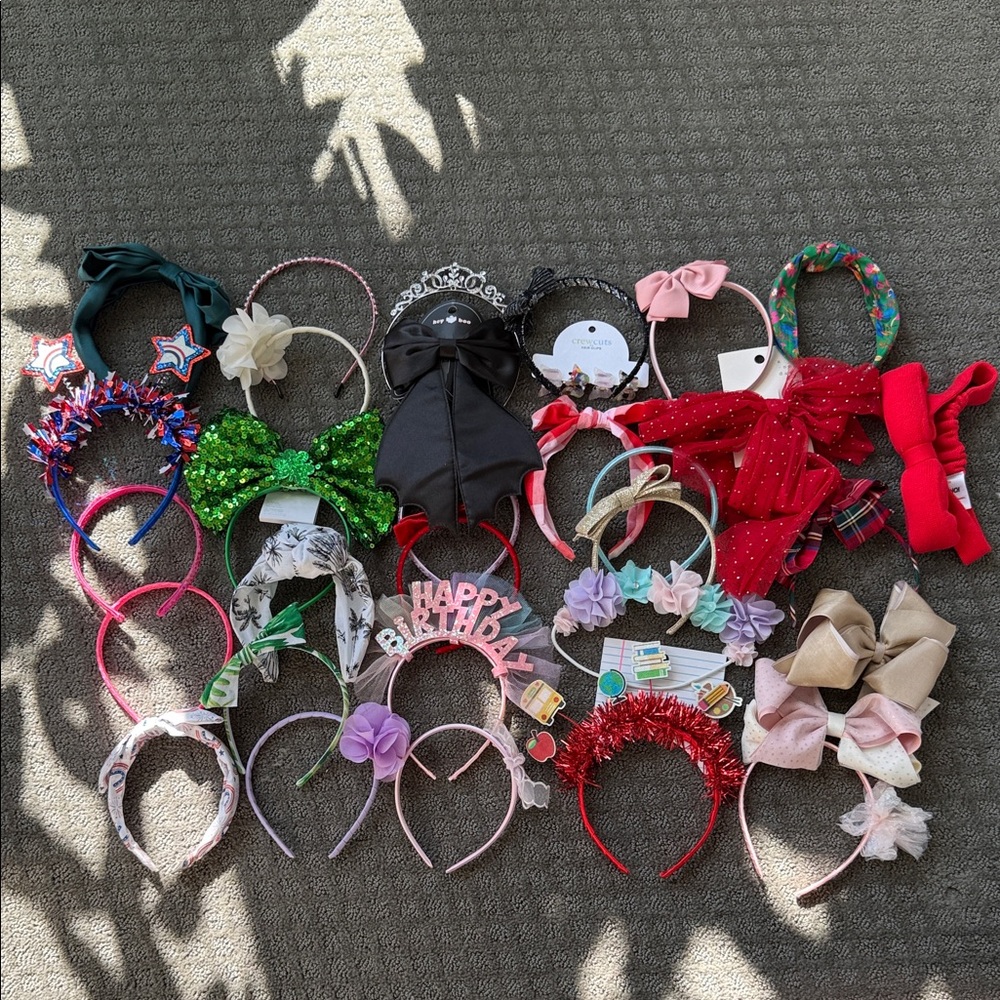 32 piece bundle children’s head bands and bows
